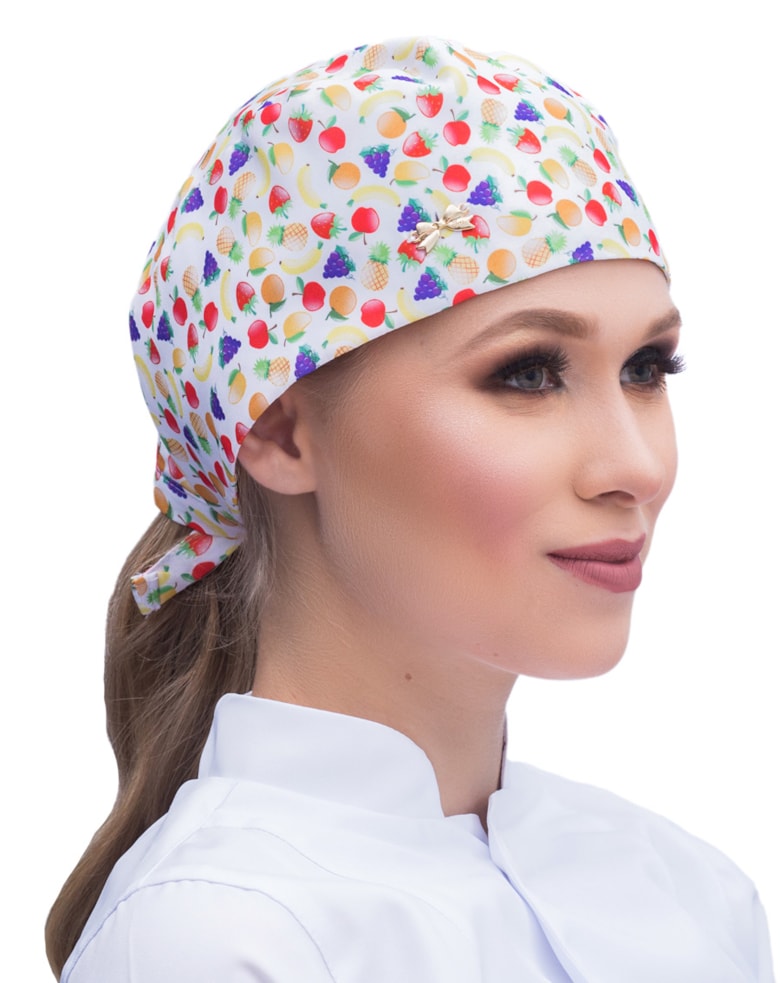 Touca Bandana Mix Frutinhas Jalecos Mania Touca Bandana Mix Frutinhas Jalecos Mania